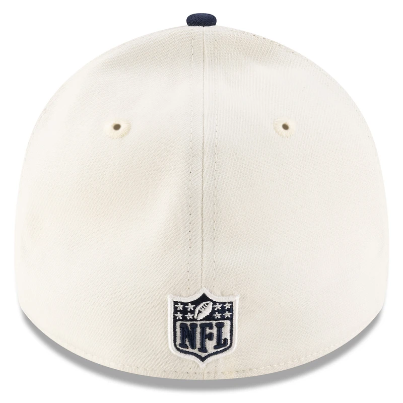 Men's New Era  Cream/College Navy Seattle Seahawks 2025 NFL Draft 39THIRTY Flex Hat