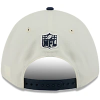 Casquette ajustable New Era 9FORTY A-Frame M-Crown pour homme, couleur crème/bleu marine universitaire, des Seattle Seahawks, draft NFL 2025