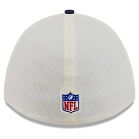 Men's New Era  Cream/College Navy Seattle Seahawks 2026 NFL Training Camp 39THIRTY M-Crown Flex Hat