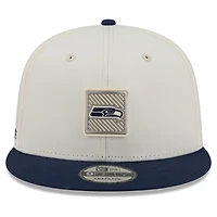Men's New Era  Cream/College Navy Seattle Seahawks 2026 NFL Training Camp 9FIFTY Snapback Hat
