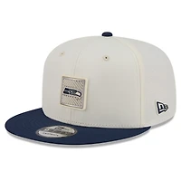 Men's New Era  Cream/College Navy Seattle Seahawks 2026 NFL Training Camp 9FIFTY Snapback Hat