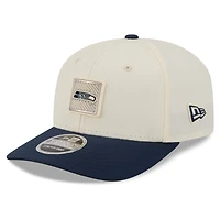 Men's New Era  Cream/College Navy Seattle Seahawks 2026 NFL Training Camp 9SEVENTY Adjustable Hat