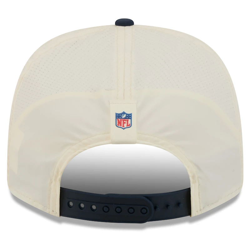 Casquette ajustable New Era crème/bleu marine Seattle Seahawks 2026 NFL Training Camp 9SEVENTY pour homme