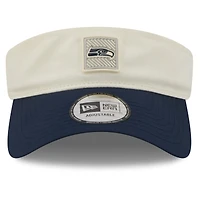 Men's New Era  Cream/College Navy Seattle Seahawks 2026 NFL Training Camp Adjustable Visor