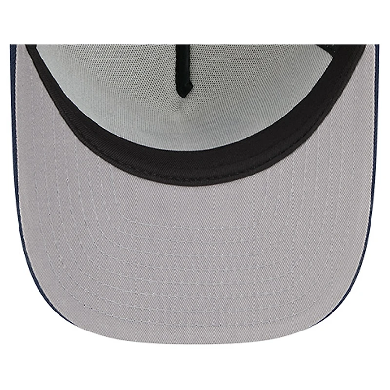 Men's New Era  Cream/College Navy Seattle Seahawks Banner A-Frame 9FIFTY Trucker Snapback Hat