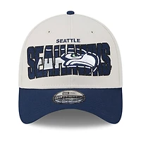 Men's New Era  Cream Seattle Seahawks 2023 NFL Draft 39THIRTY Flex Hat