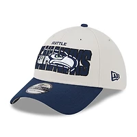 Men's New Era  Cream Seattle Seahawks 2023 NFL Draft 39THIRTY Flex Hat