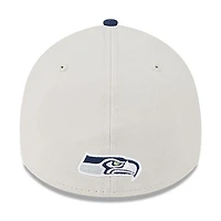 Casquette flex New Era Seattle Seahawks 2023 NFL Draft 39THIRTY crème pour homme