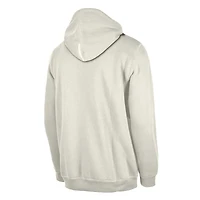 Men's New Era Cream Seattle Seahawks Historic 3rd Down Pullover Hoodie