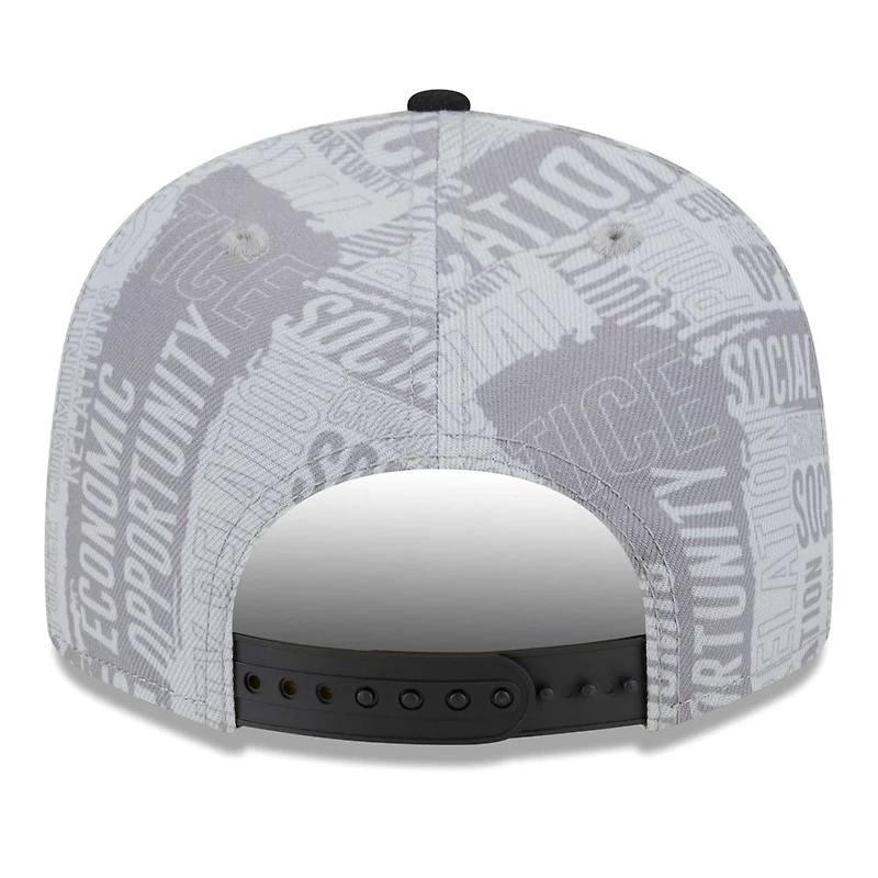 Men's New Era Gray/Black Seattle Seahawks Inspire Change 9FIFTY Snapback Hat