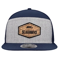 Casquette snapback 9FIFTY grise/bleu marine pour homme des Seattle Seahawks de New Era