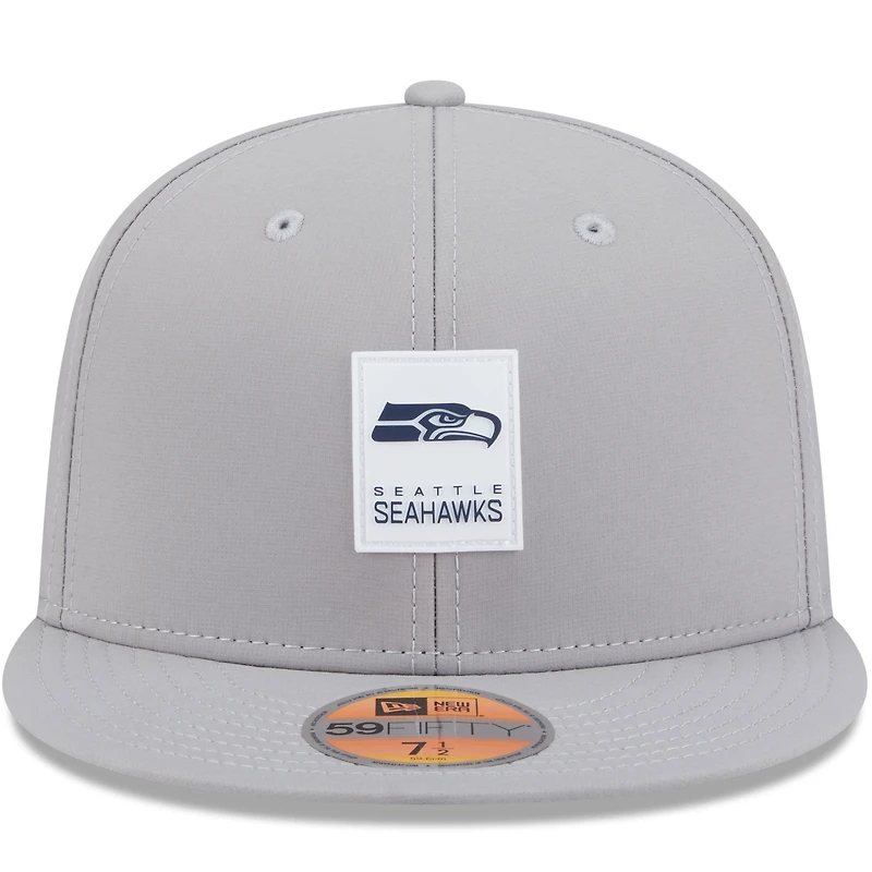 Casquette ajustée 59FIFTY gris New Era pour homme, édition 2025 des Seattle Seahawks