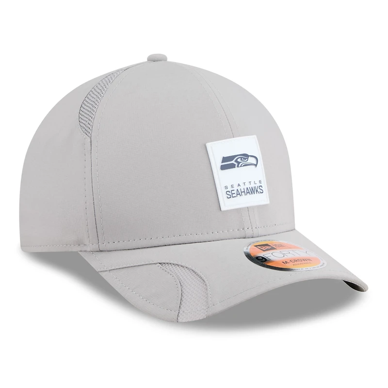 Casquette ajustable 9FORTY gris New Era pour homme, édition 2025 des Seattle Seahawks