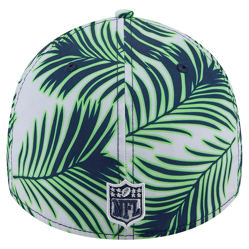 Casquette 39THIRTY Flex Palms des Seattle Seahawks de New Era pour homme, gris