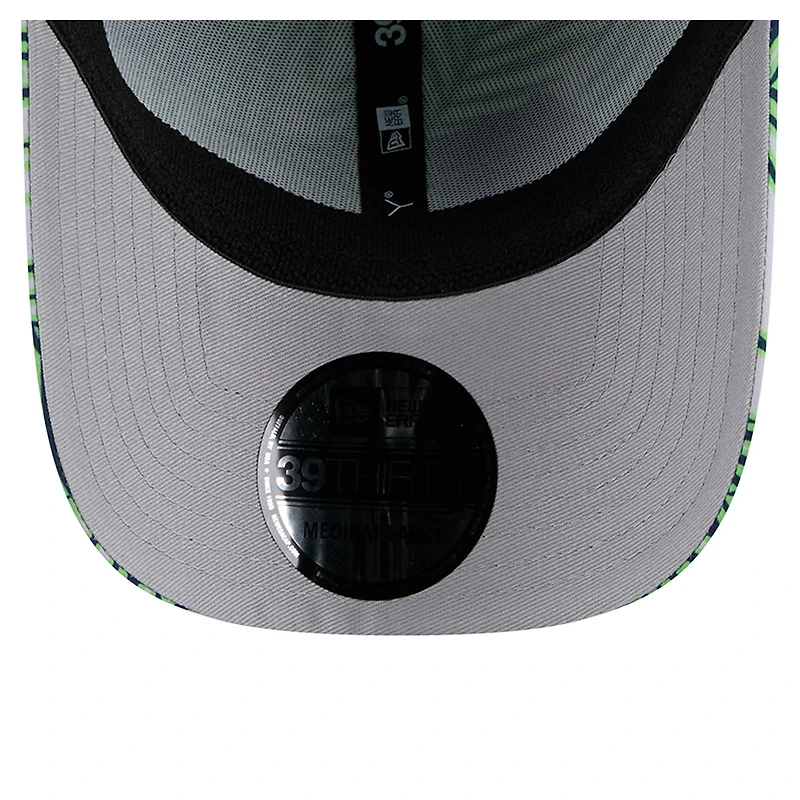 Casquette 39THIRTY Flex Palms des Seattle Seahawks de New Era pour homme, gris