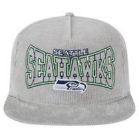 Men's New Era Gray Seattle Seahawks Throwback Corded Golfer Snapback Hat