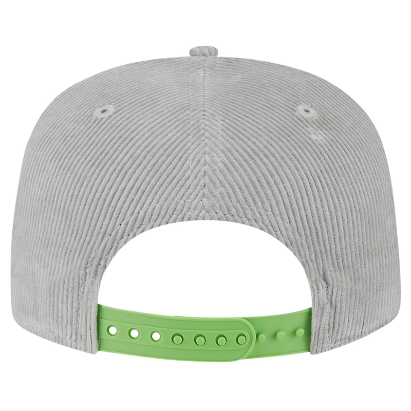 Men's New Era Gray Seattle Seahawks Throwback Corded Golfer Snapback Hat