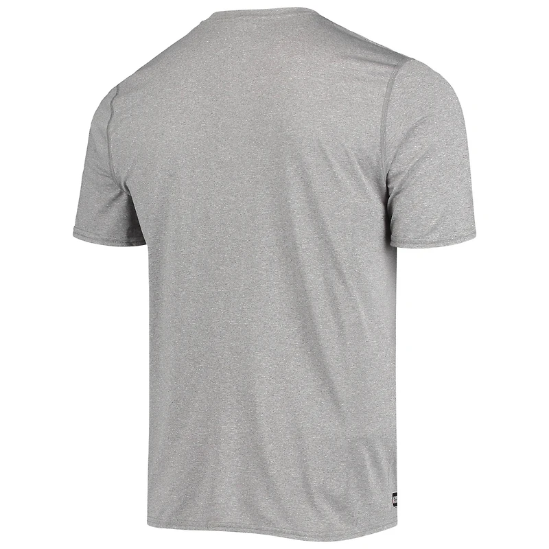 Men's New Era Heathered Gray Seattle Seahawks Combine Authentic Game On T-Shirt