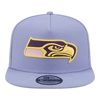 Men's New Era  Lavender Seattle Seahawks Bloom A-Frame 9FIFTY Snapback Hat