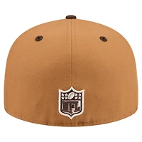 Men's New Era  Light Brown/Dark Brown Seattle Seahawks Two-Tone Walnut 59FIFTY Fitted Hat
