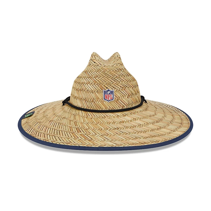 Men's New Era Natural Seattle Seahawks NFL Training Camp Official Straw Lifeguard Hat