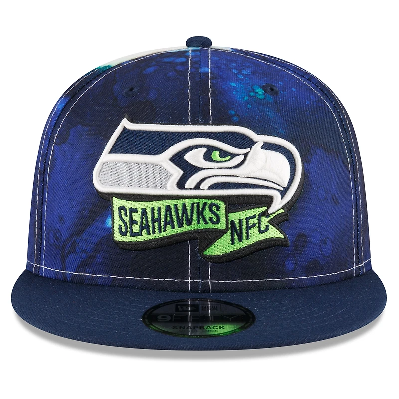 Casquette New Era Seattle Seahawks 2022 Sideline - 9FIFTY Ink Dye Snapback pour homme