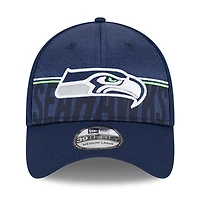 Men's New Era Navy Seattle Seahawks 2023 NFL Training Camp 39THIRTY Flex Fit Hat