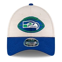 Men's New Era Navy Seattle Seahawks 2024 Sideline 9FORTY Adjustable Hat