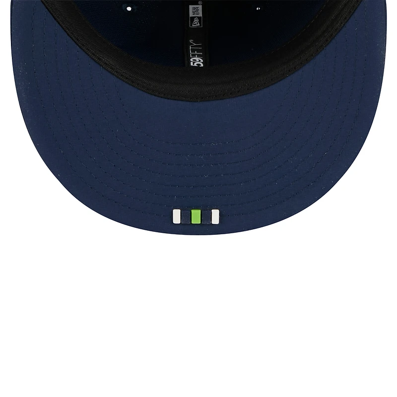 Men's New Era Navy Seattle Seahawks 2025 Sideline 59FIFTY Fitted Hat