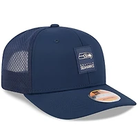 Men's New Era  Navy Seattle Seahawks 2025 Sideline 9SEVENTY Adjustable Trucker Hat