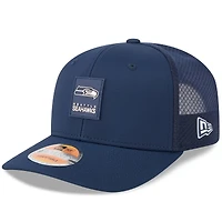 Men's New Era  Navy Seattle Seahawks 2025 Sideline 9SEVENTY Adjustable Trucker Hat