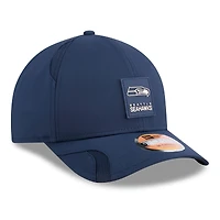 Men's New Era Navy Seattle Seahawks 2025 Sideline M-Crown 9FORTY Adjustable Hat
