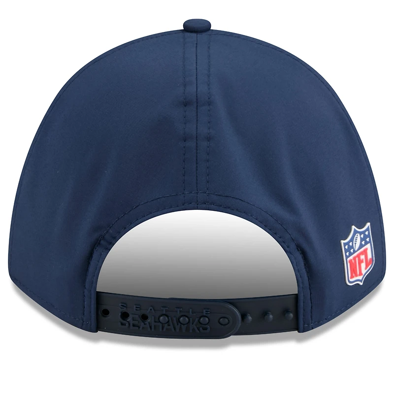 Men's New Era Navy Seattle Seahawks 2025 Sideline M-Crown 9FORTY Adjustable Hat