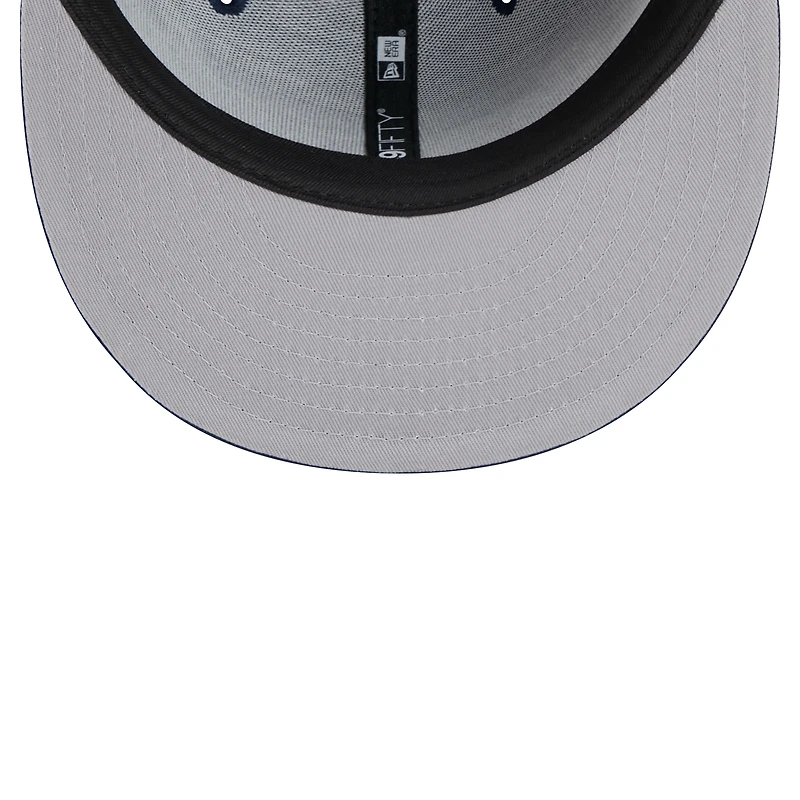 Men's New Era Navy Seattle Seahawks Script Sided 59FIFTY Fitted Hat