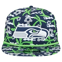 Casquette de golf à visière rabattable Wakey Wakey Seattle Seahawks New Era bleu marine pour homme