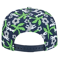 Casquette de golf à visière rabattable Wakey Wakey Seattle Seahawks New Era bleu marine pour homme