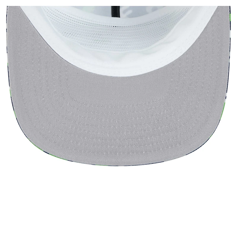 Casquette de golf à visière rabattable Wakey Wakey Seattle Seahawks New Era bleu marine pour homme