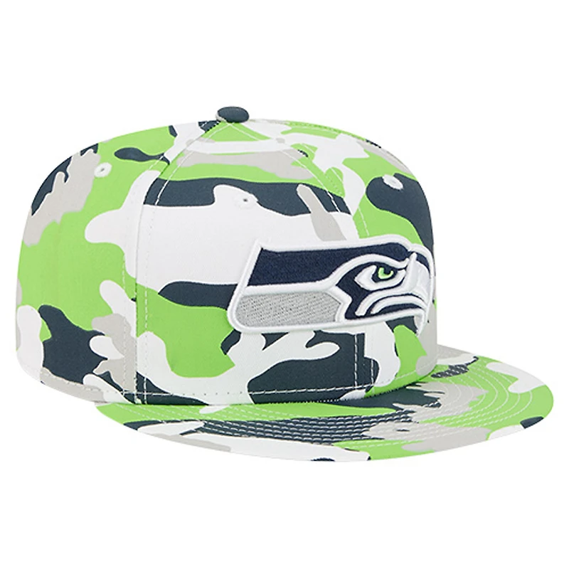 Men's New Era Neon Green/College Navy Seattle Seahawks 59FIFTY Fitted Hat