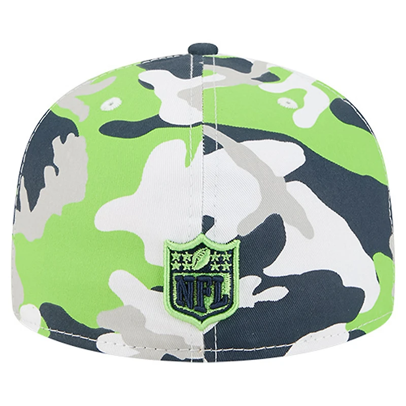 Men's New Era Neon Green/College Navy Seattle Seahawks 59FIFTY Fitted Hat