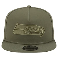 Casquette snapback A-Frame 9FIFTY olive Seattle Seahawks pour homme New Era