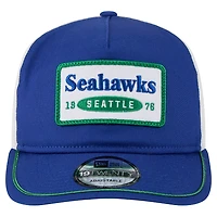 Casquette ajustable New Era 19TWENTY pour homme, bleu royal/blanc, avec écusson Seattle Seahawks