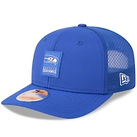 Casquette ajustable 9SEVENTY Trucker pour homme New Era Royal Seattle Seahawks 2025 Sideline Throwback