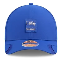 Casquette ajustable New Era Royal Seattle Seahawks 2025 Sideline Throwback M-Crown 9FORTY pour homme