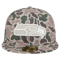 Men's New Era  Seattle Seahawks Geo Camo 59FIFTY Fitted Hat