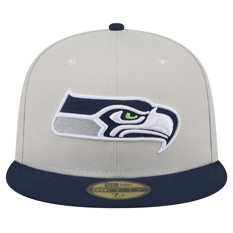 Casquette ajustée 59FIFTY New Era Seattle Seahawks Stoney pour hommes