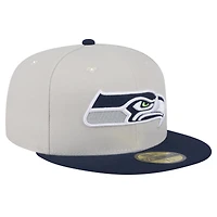 Casquette ajustée 59FIFTY New Era Seattle Seahawks Stoney pour hommes