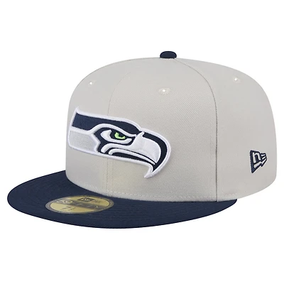 Casquette ajustée 59FIFTY New Era Seattle Seahawks Stoney pour hommes