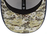 Casquette ajustée 59FIFTY Low Profile 59FIFTY pour hommes New Era Stone/College Navy Seattle Seahawks 2023 Salute To Service