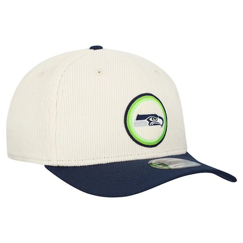 Casquette ajustable en velours côtelé 9SEVENTY pour homme New Era Stone Seattle Seahawks