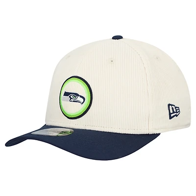 Men's New Era  Stone Seattle Seahawks  Loyal Corduroy 9SEVENTY Adjustable Hat